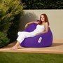 Atelier Del Sofa Premium XXL Puf de Jardín Morado Impermeable Comodidad y Relajación 115 cm